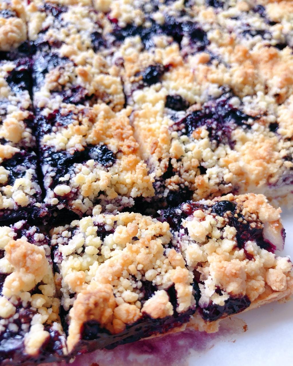 蓝莓酥粒小方块Blueberry Crumber Bars