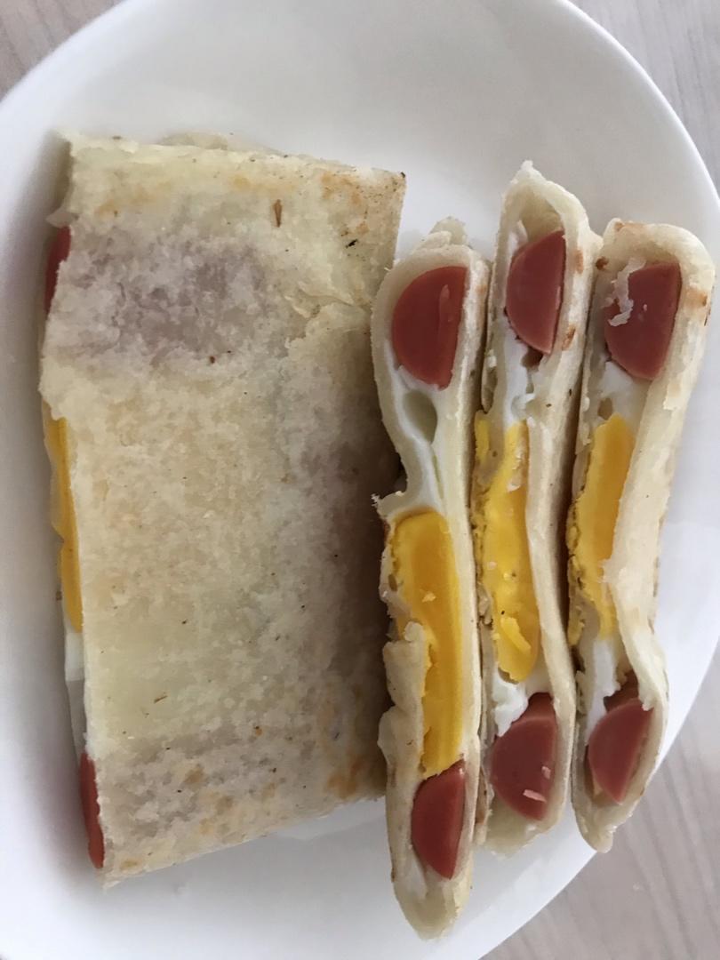 午餐肉鸡蛋酥饼