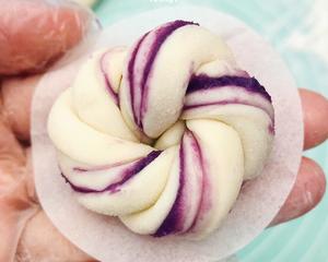 松软香甜的馒头·紫薯泥花卷的做法 步骤11