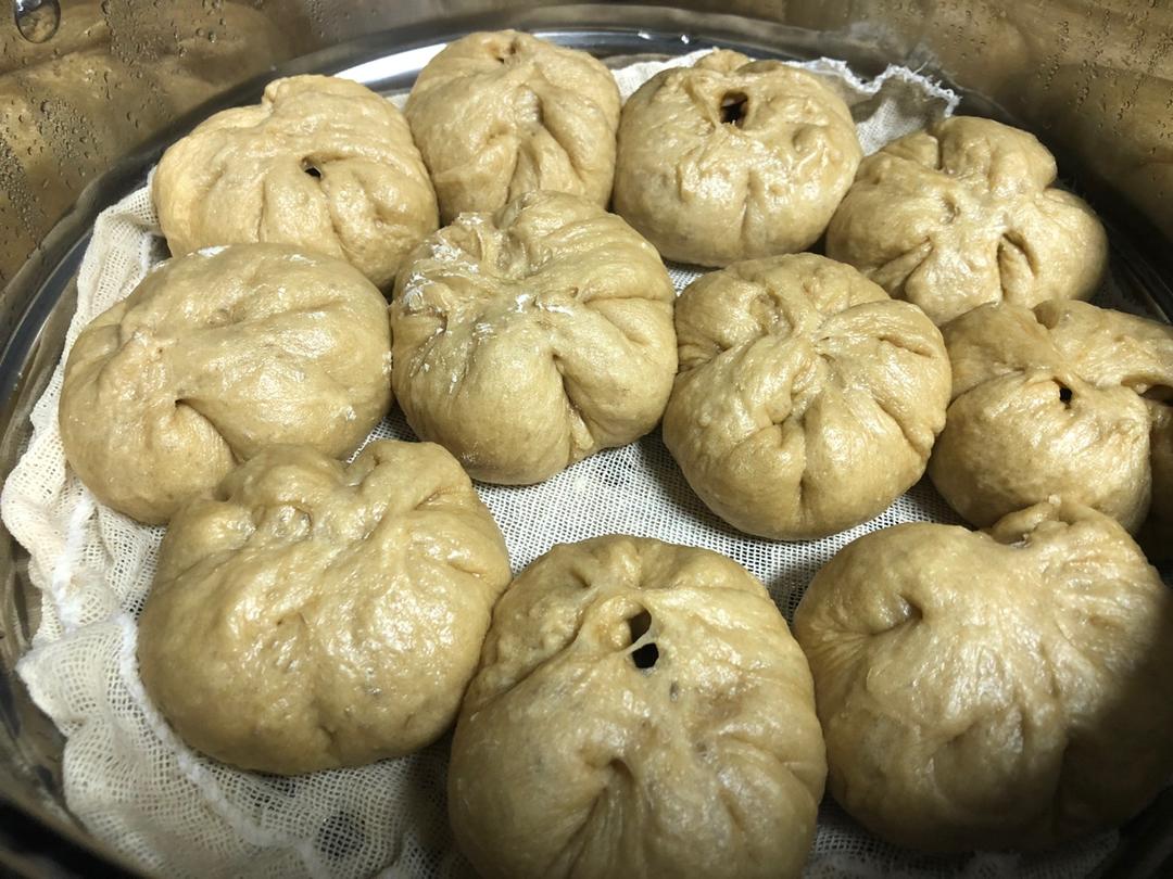 红枣核桃红糖包子