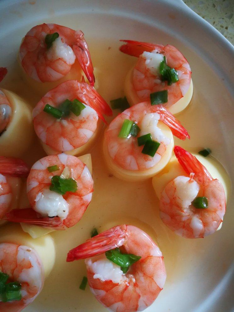 虾仁蒸日本豆腐