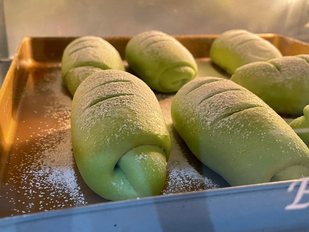 椰香斑斓日式大米面包｜小清新吃不腻｜软糯Q弹｜一次发酵｜快手简单