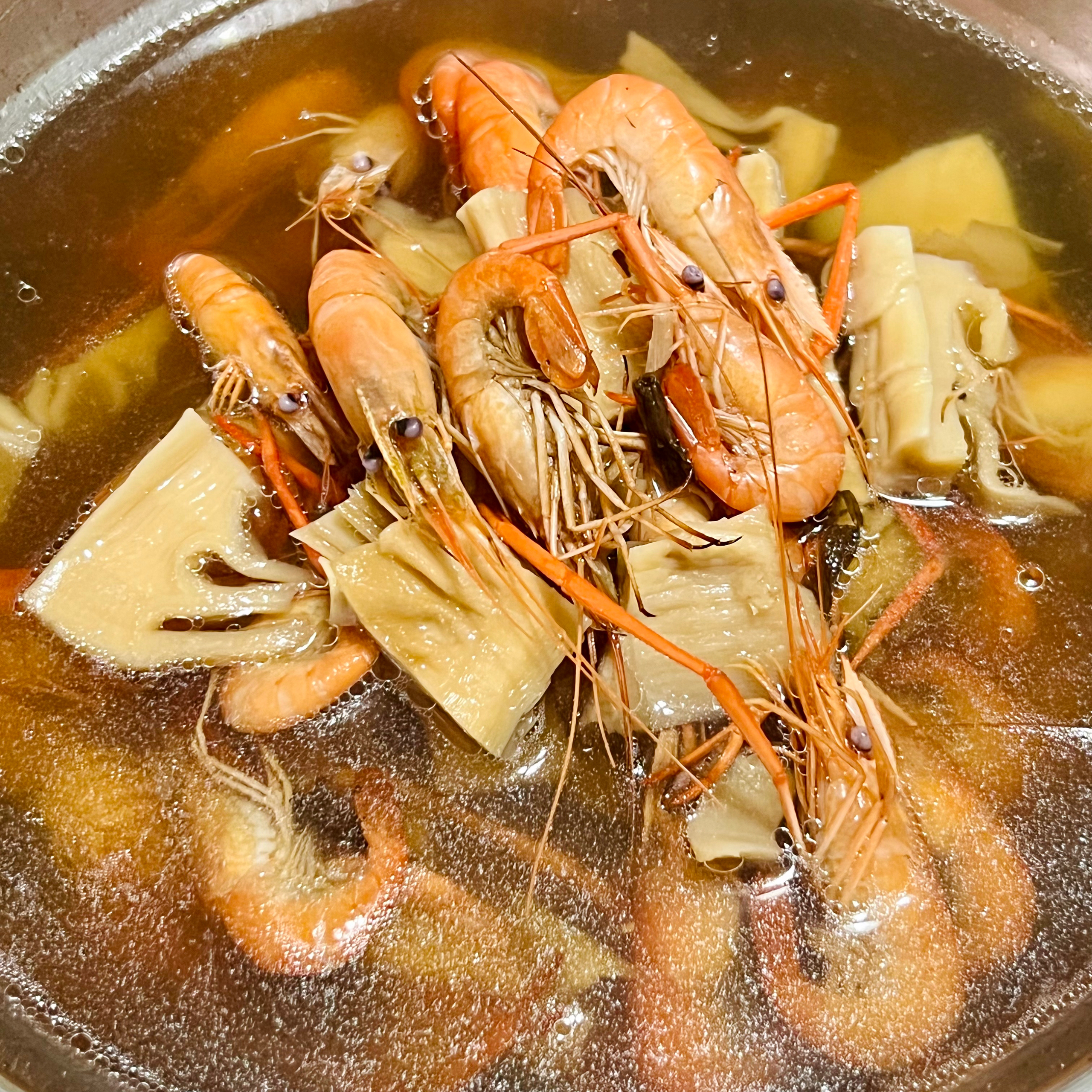 笋干菜河虾汤的做法
