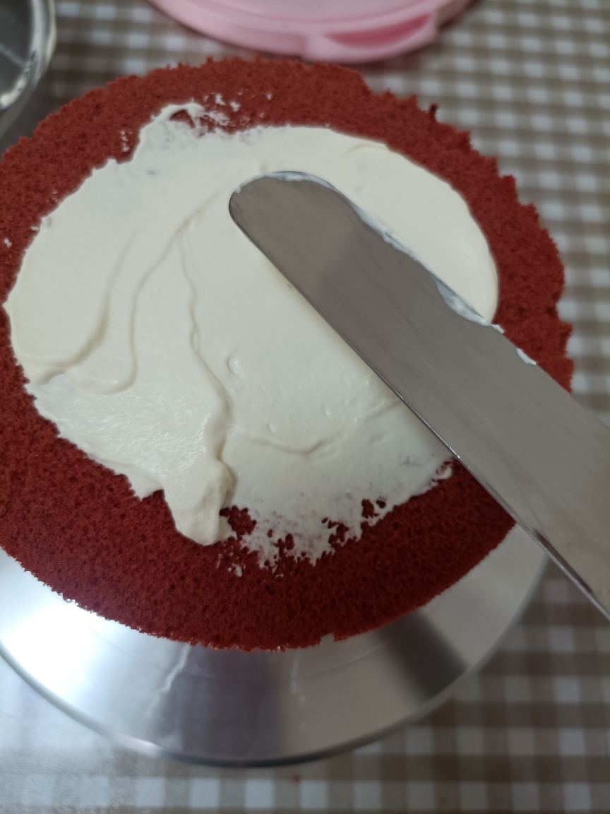 六寸红丝绒生日蛋糕的做法 步骤6