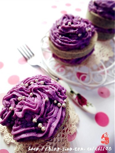 紫薯戚风小蛋糕的做法