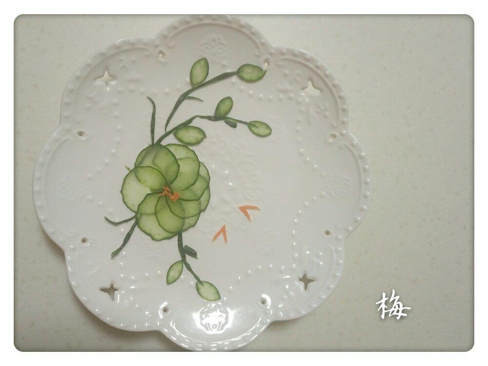 黃瓜花美美餐盘画(创意盘画の四)