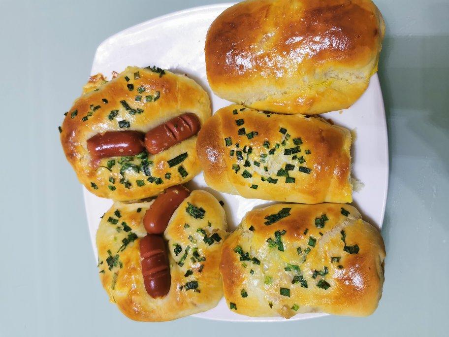 摩羯女子不忧伤做的面包夹香肠