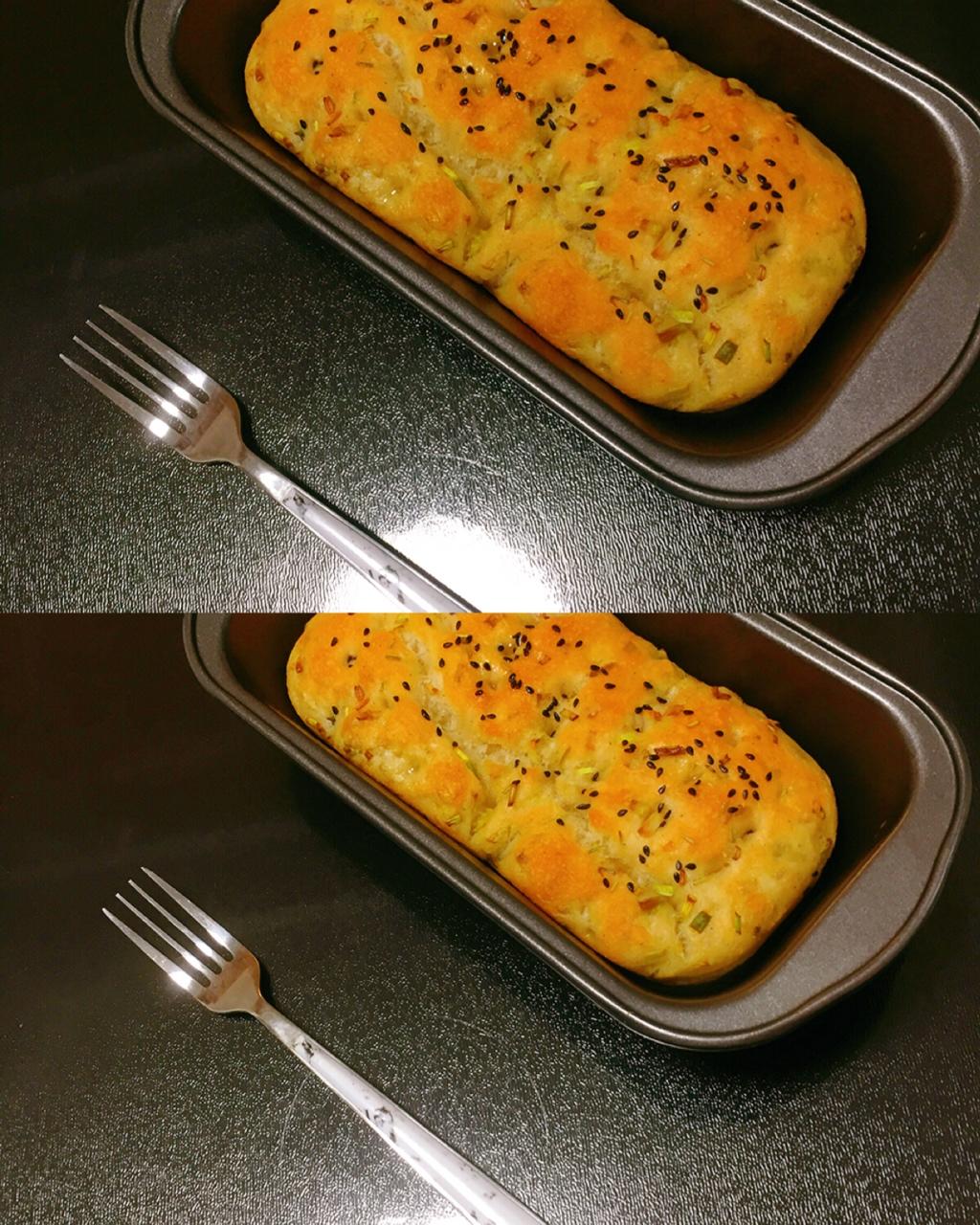 goomy做的简易发面葱油饼(烤箱版)