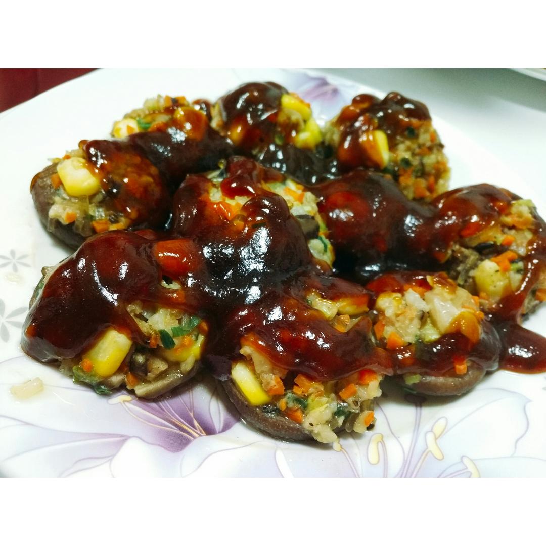 美丽的冬菇凉：冬菇酿