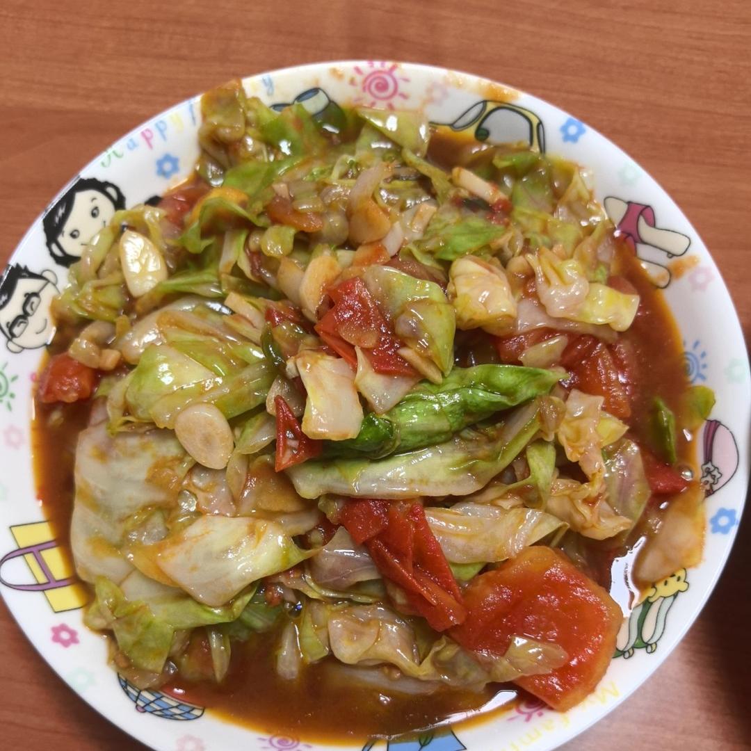 🔥低脂低卡好吃不胖❗️酸爽开胃的茄汁包菜