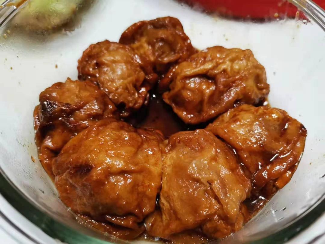红烧油面筋塞肉