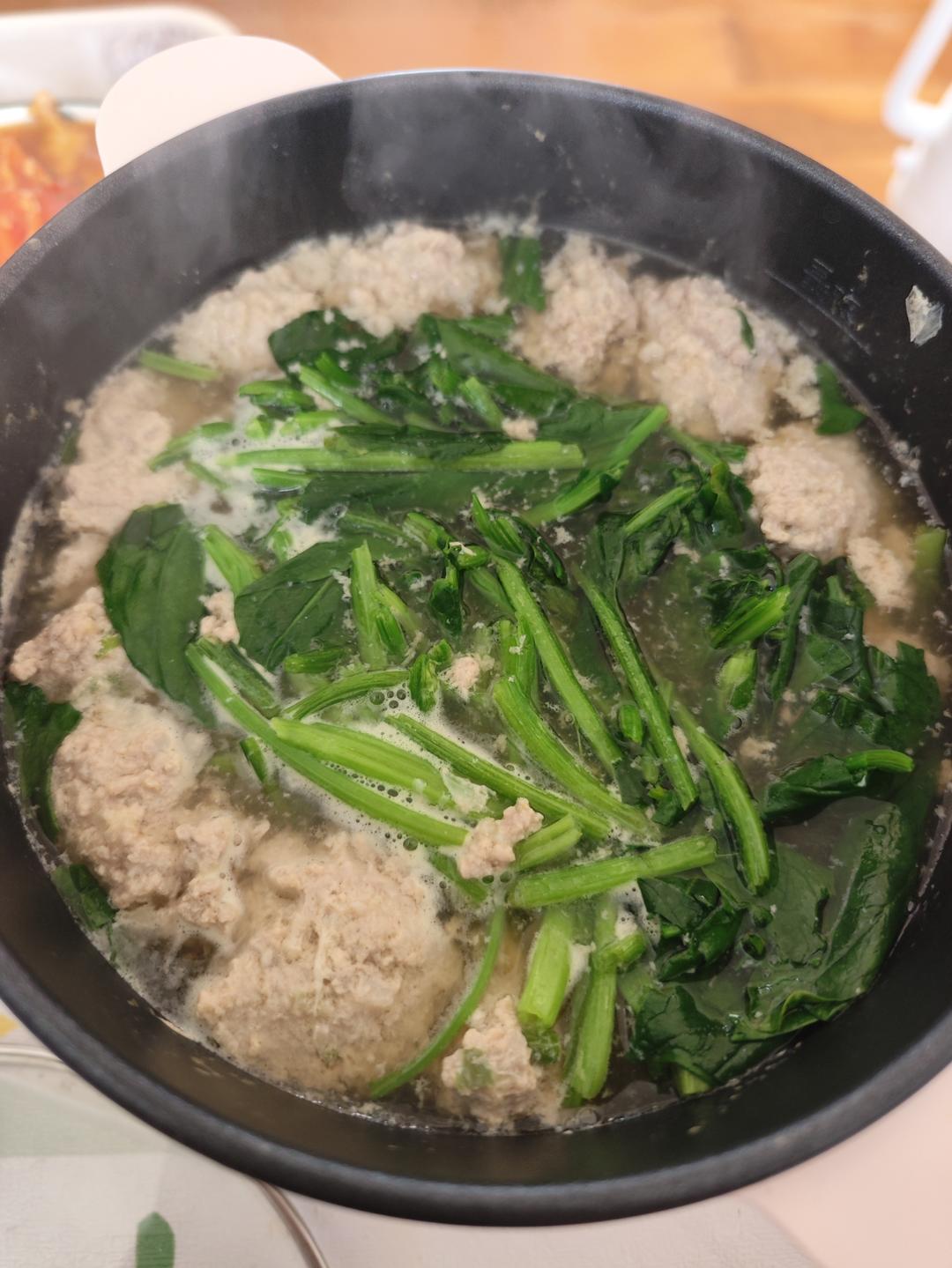 青菜圆子汤