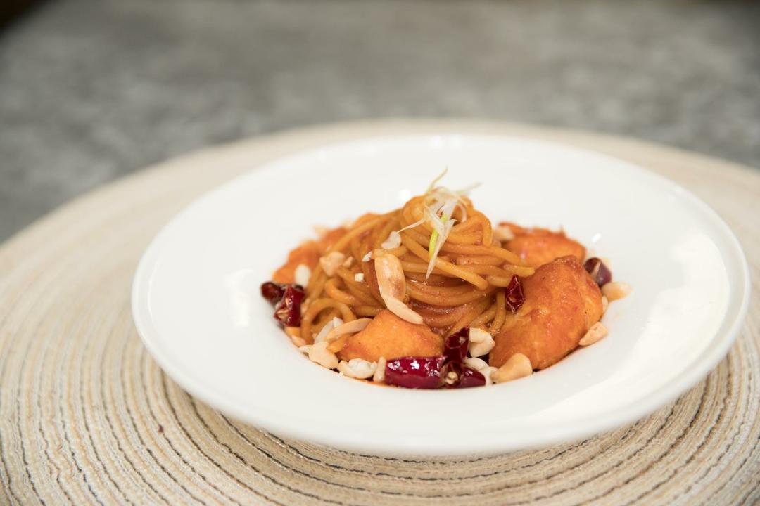 宫保鸡丁意大利面