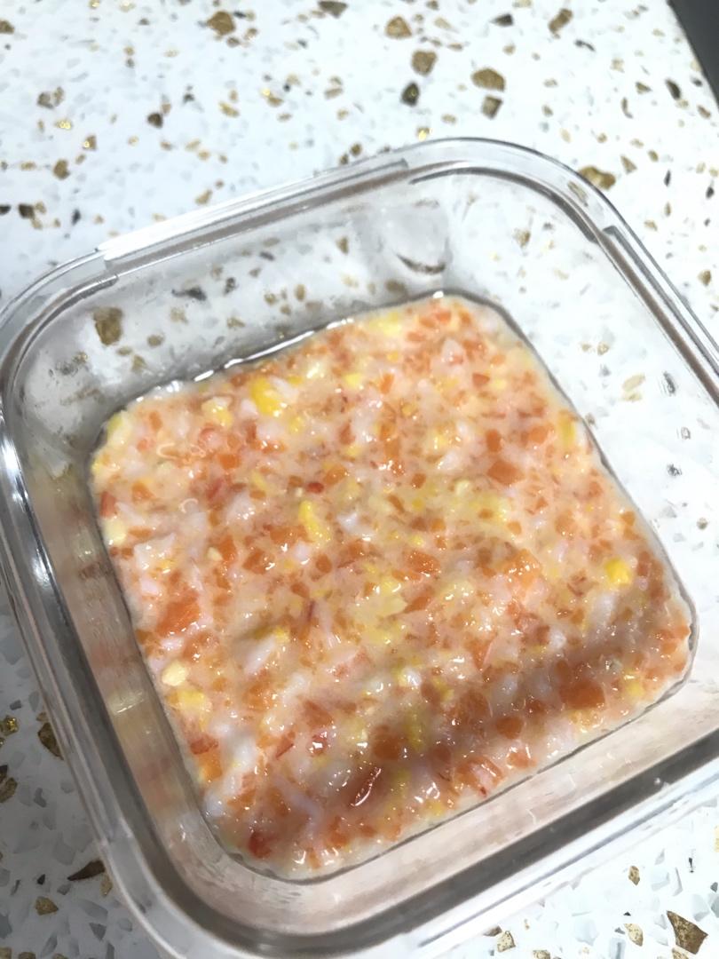 宝宝10个月辅食：妈妈都觉得好吃的虾仁蒸糕