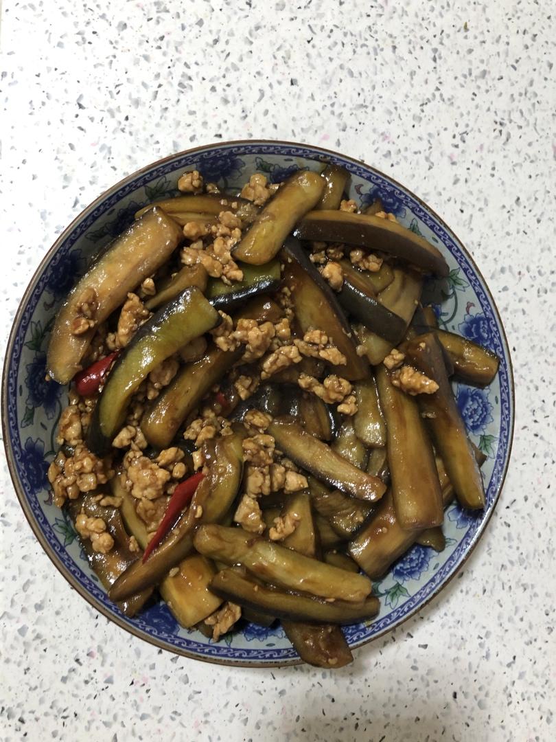 红烧肉沫茄子