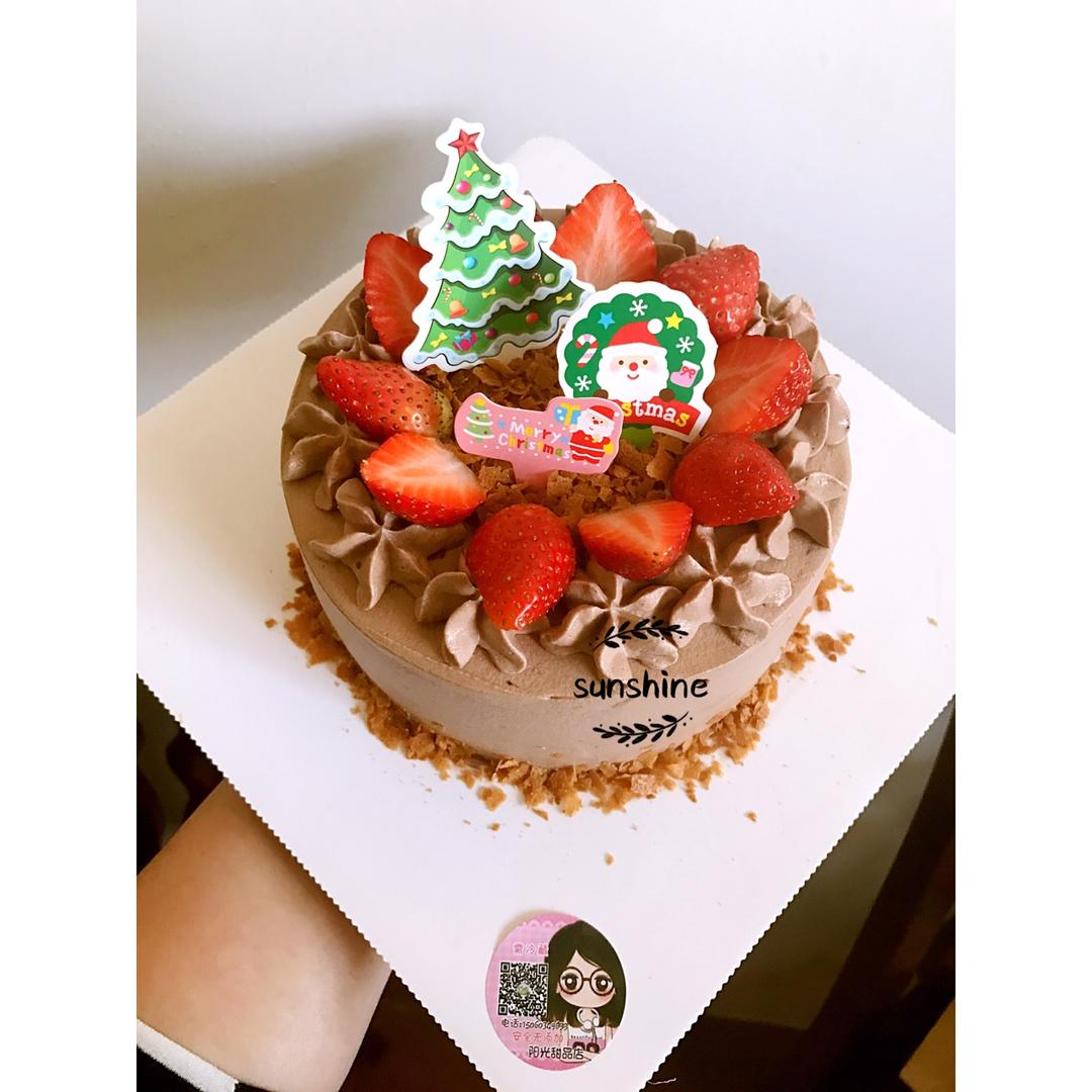 小莳嘟妈做的巧克力生日蛋糕