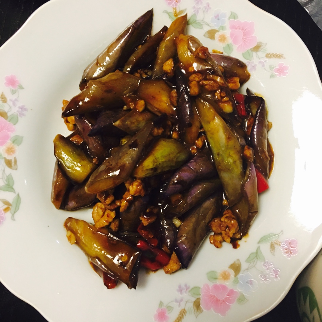红烧肉沫茄子