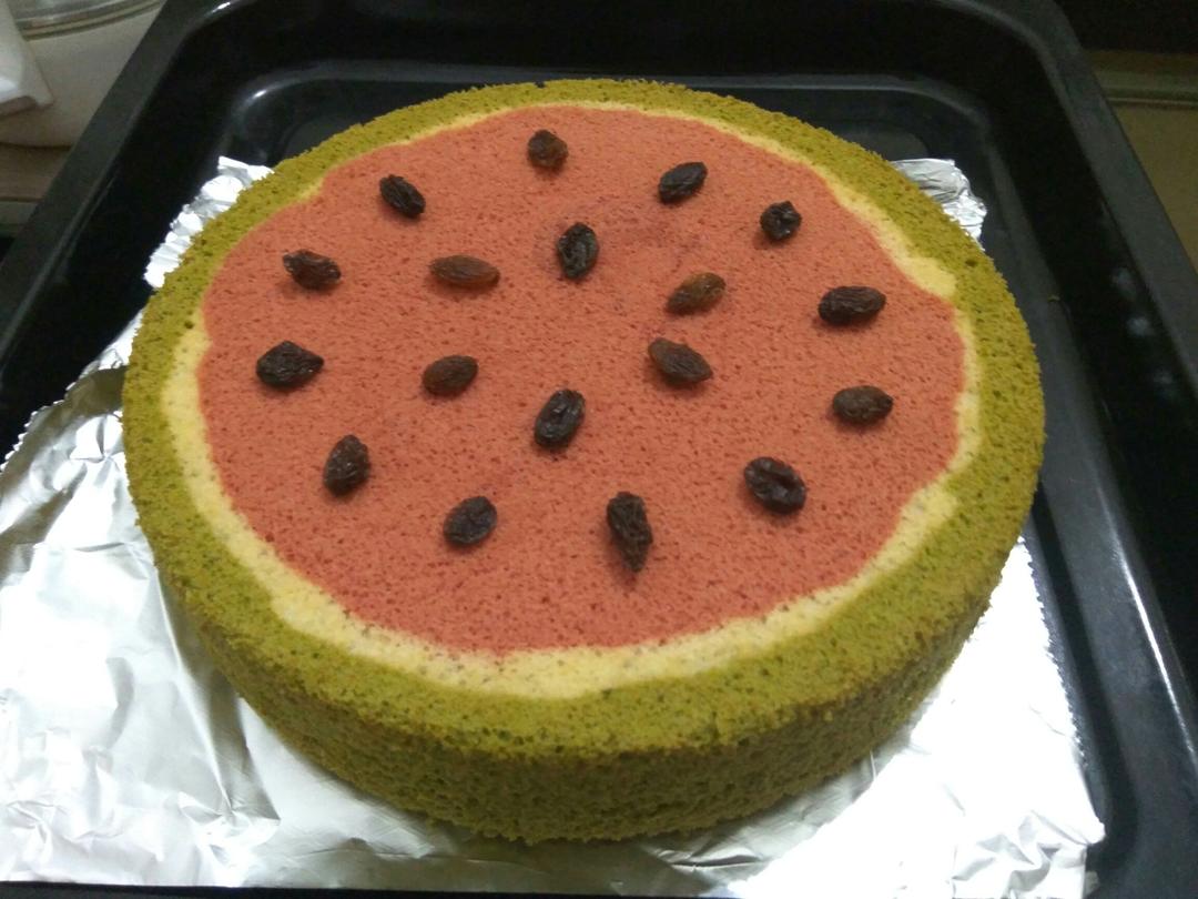 好看的西瓜🍉雪纺蛋糕