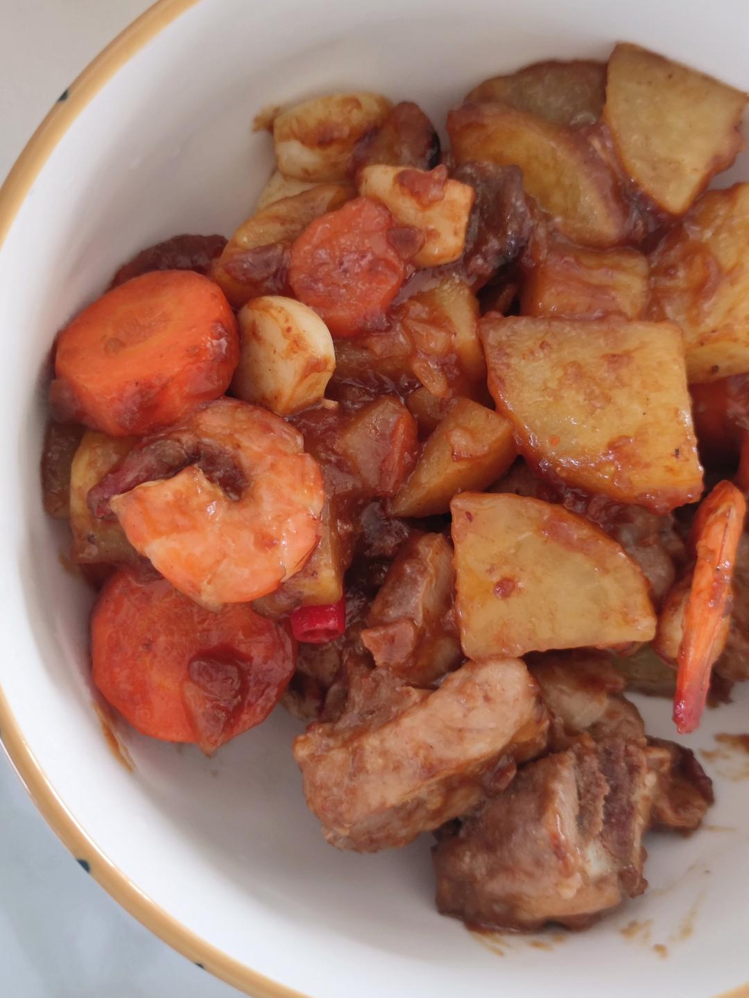 排骨大虾三汁焖锅