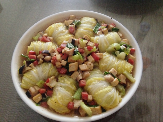 鲜香白菜包(八宝财袋)