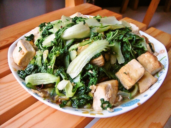 小白菜炒豆腐