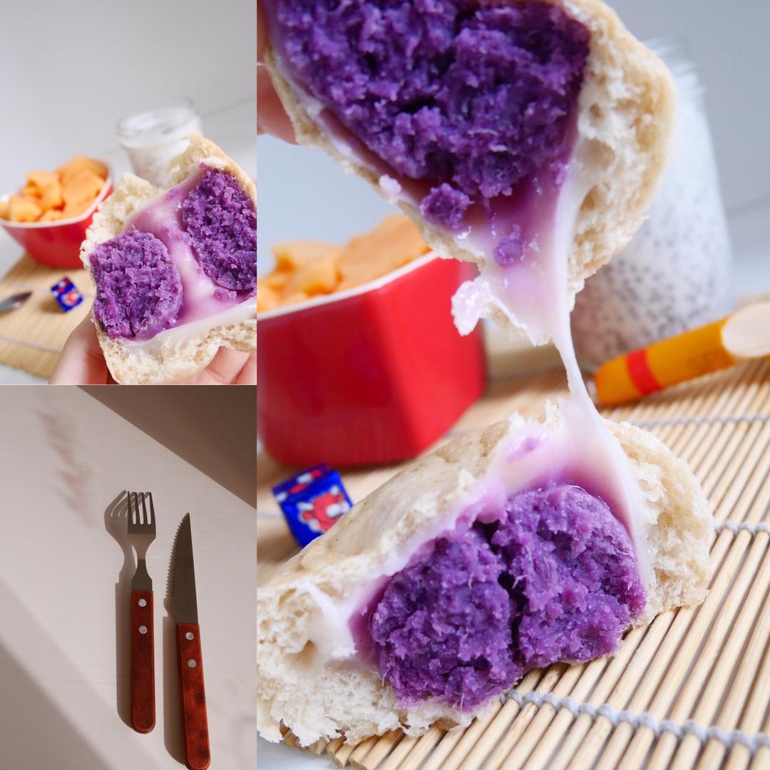 #紫薯麻薯软欧包#——super mini版