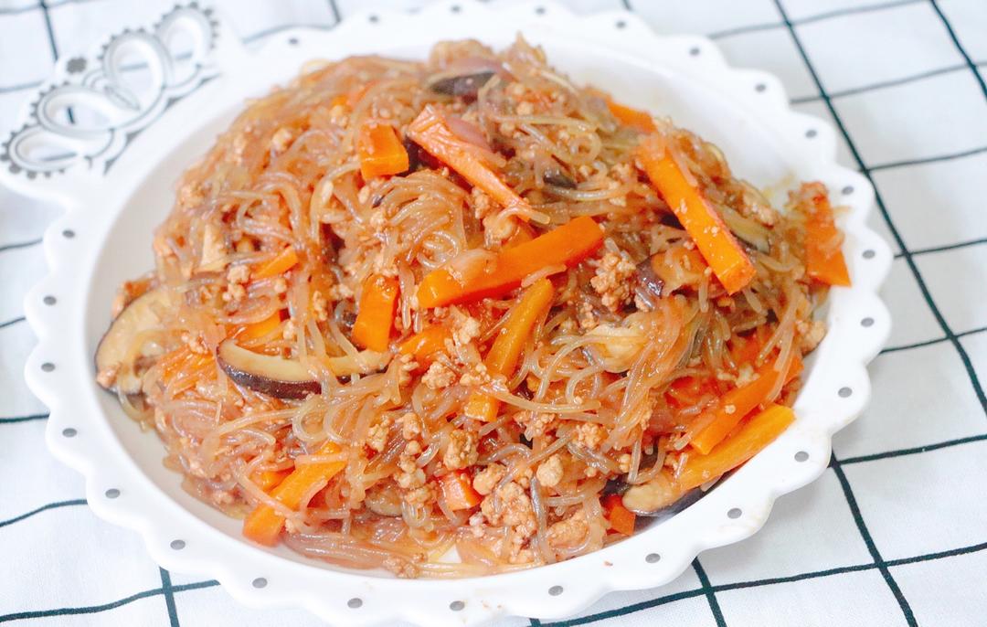 简单肉丝炒杂菜