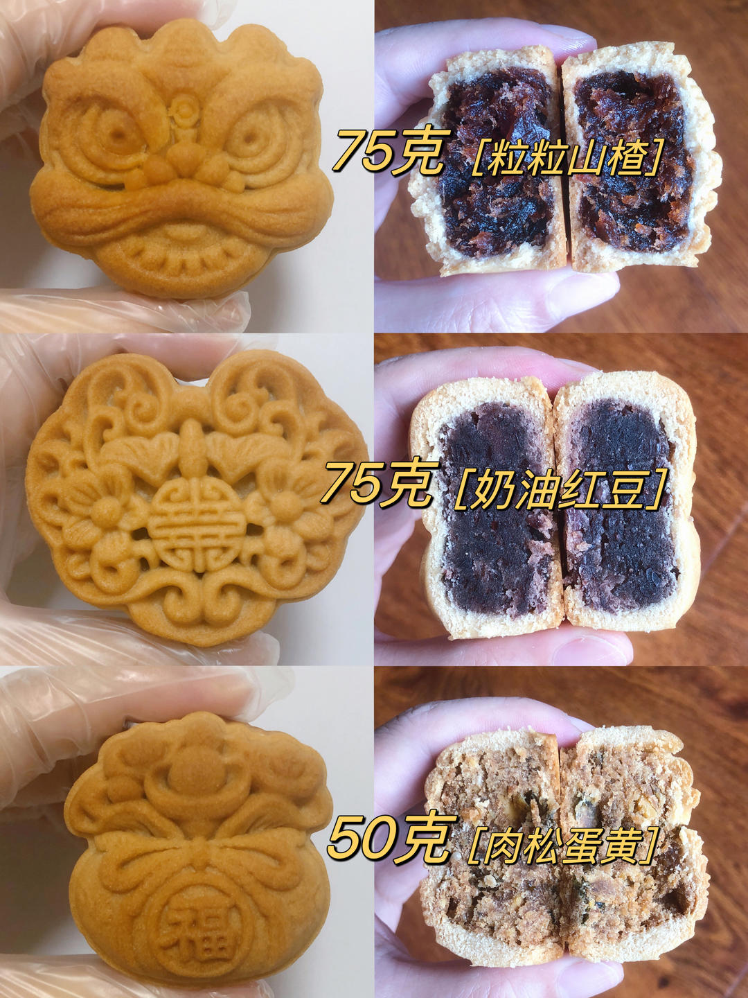 50克／63克／75克月饼