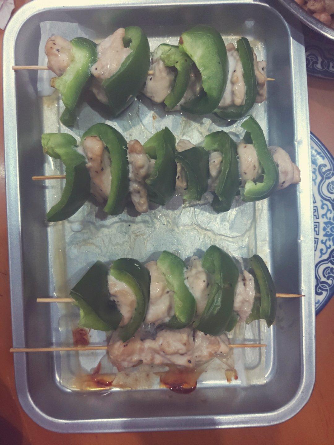 减脂增肌瘦身餐——蔬菜鸡胸肉烤串