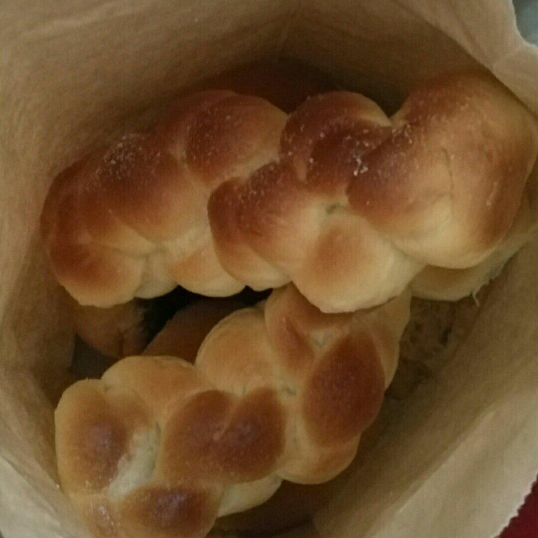 砂糖麻花面包（两股辫子）