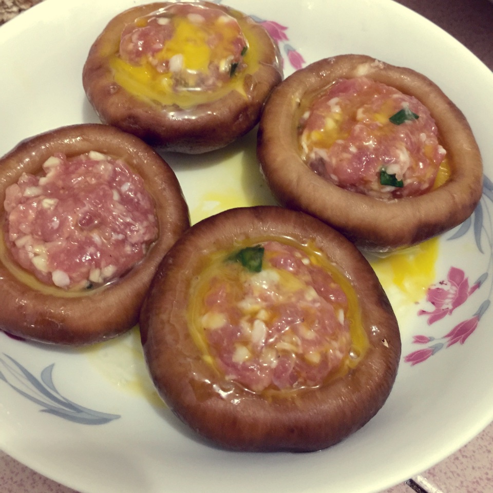 豆腐肉末酿香菇