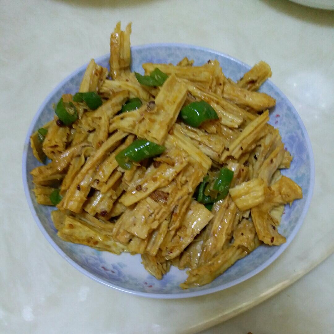 青椒炒腐竹