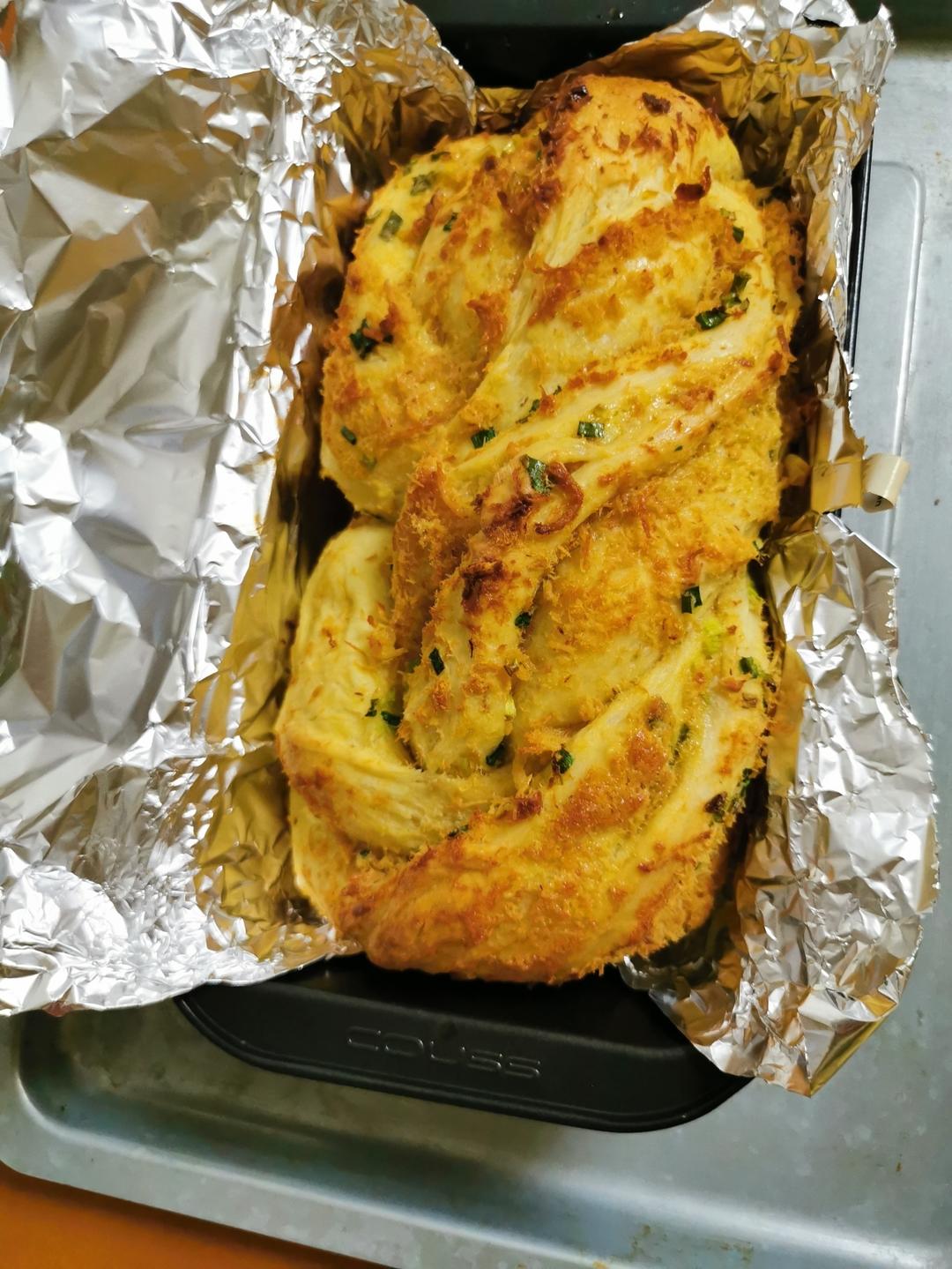 香葱肉松手撕吐司