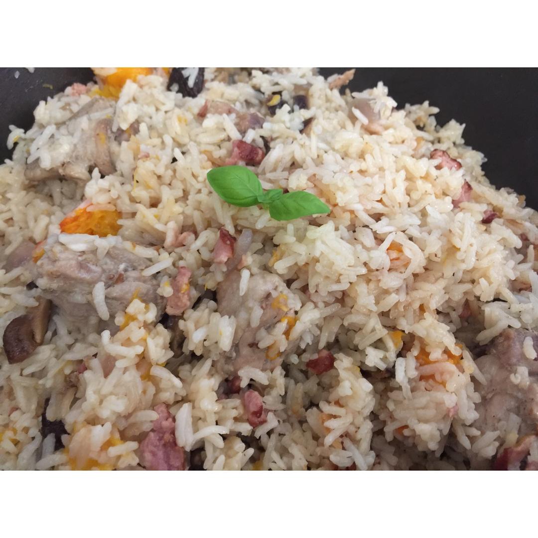 南瓜鸡肉饭