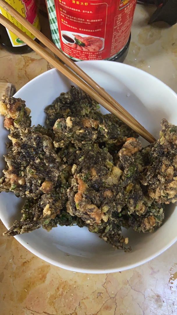 闽南街头小吃：炸紫菜丸