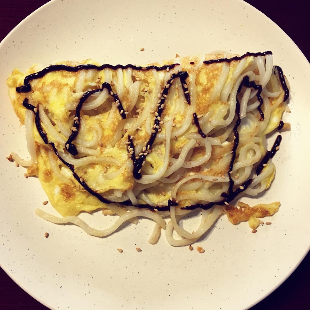面条鸡蛋煎饼 - "Happiness三茶"