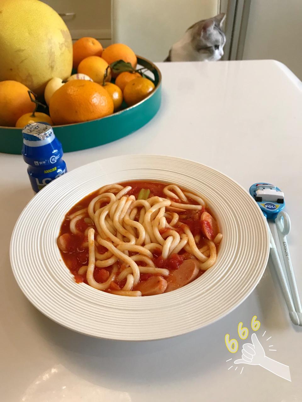 番茄肥牛乌冬面