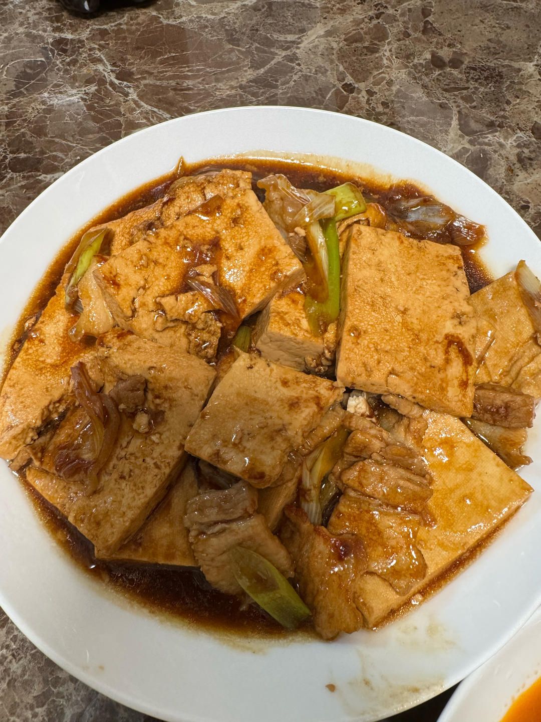 葱烧豆腐