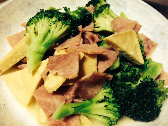 培根炒西兰花
