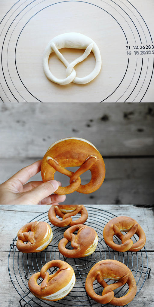 德国碱水面包Brezen（普雷节、巴伐利亚面包、扭结面包）