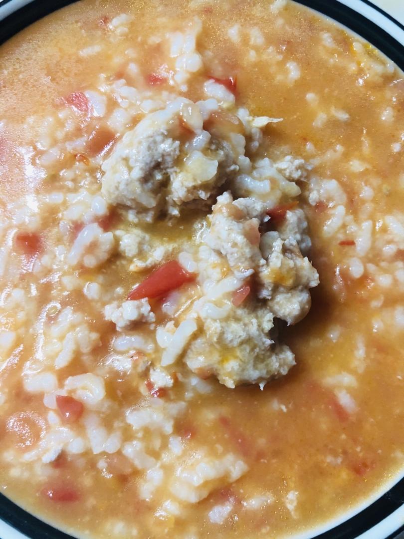 番茄丸子烫饭