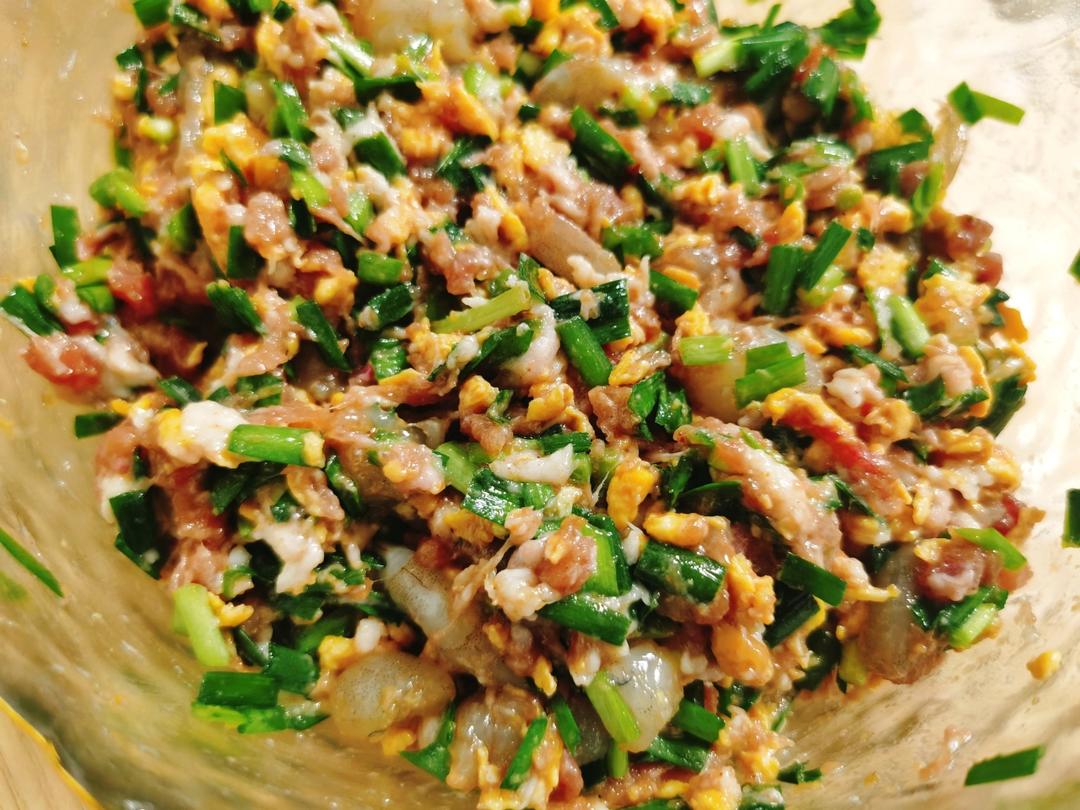 韭菜鸡蛋虾仁三鲜饺子