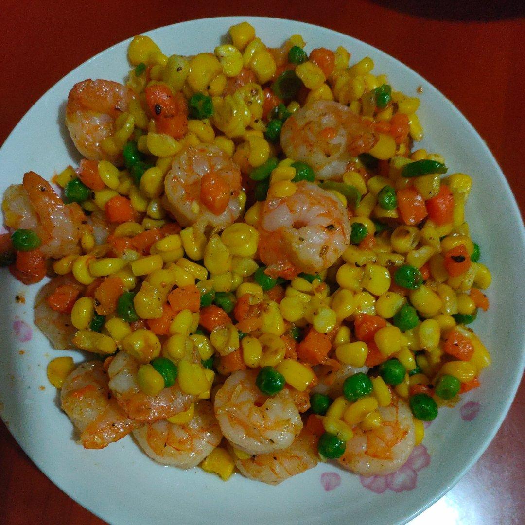 绯瑟做的虾仁玉米