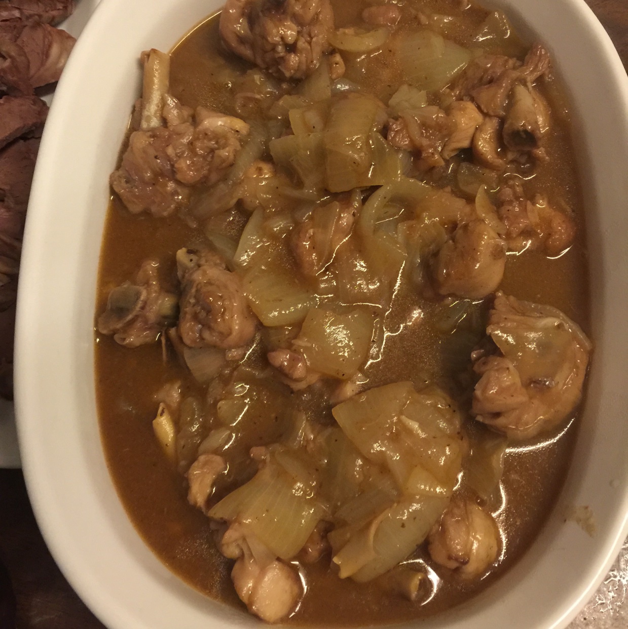 洋葱烩鸡腿肉