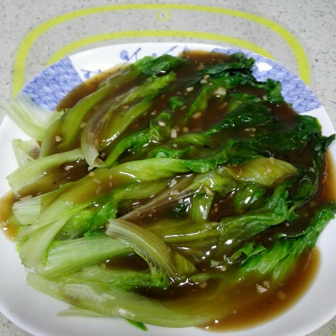 蚝油生菜（翠绿及摆盘秘诀）