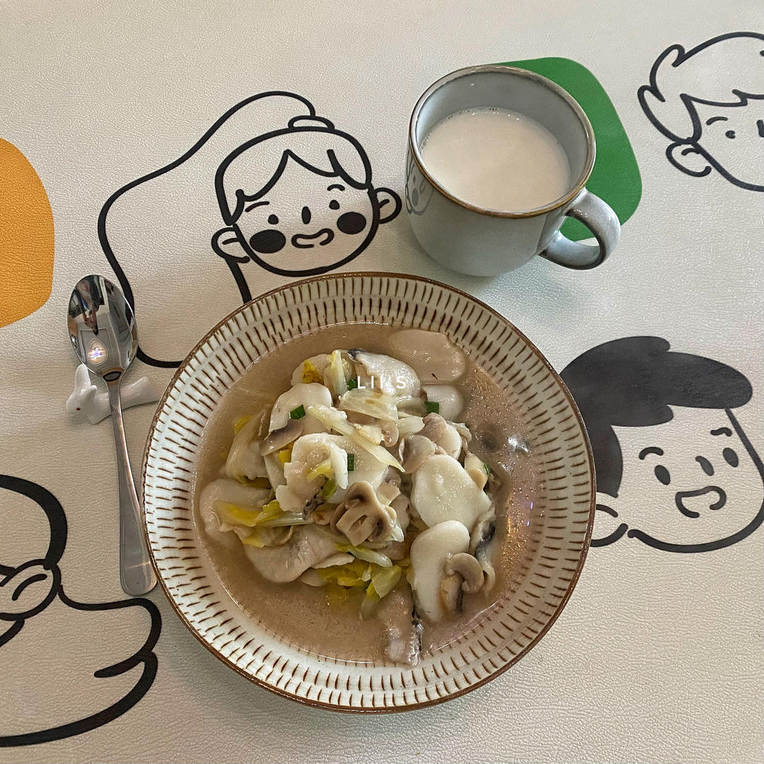 lilylj做的黄芽菜肉丝炒年糕