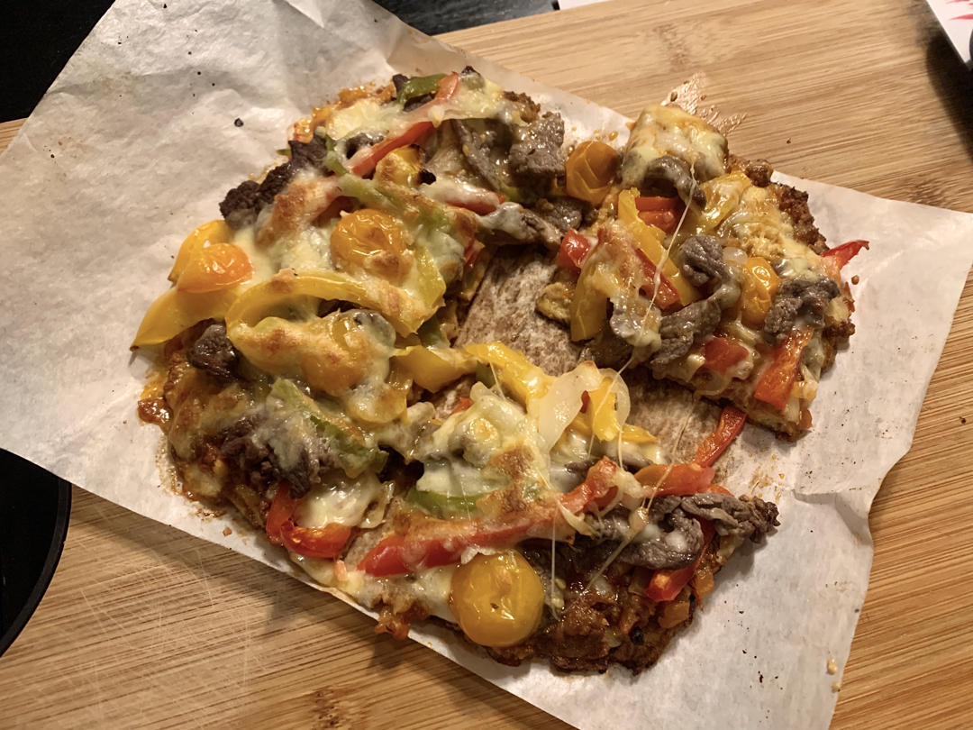 生酮无麸质低碳水花菜底披萨🍕