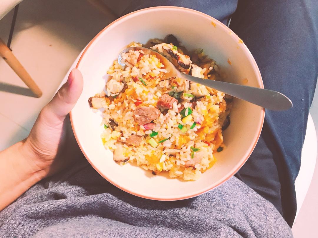 南瓜鸡肉饭