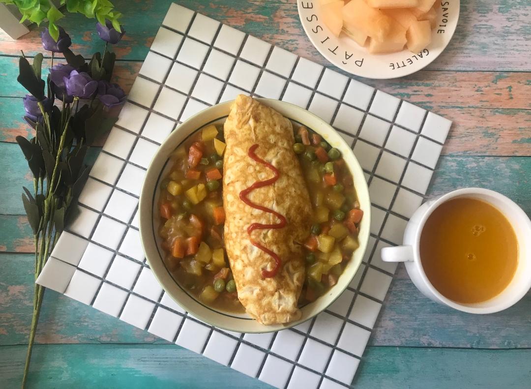这是头牌了丨好吃的飞起来～🍛咖喱蛋包饭