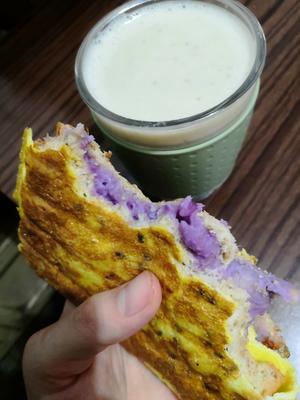 &紫薯芋泥三明治的做法 步骤2